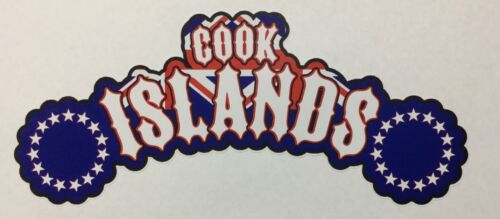 Cook Islands Vinyl Waterproof Car Sticker 15 Stars 190 x 90mm