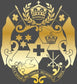 Tonga Gold Coat of Arms Large Vinyl Sticker 500 x 460mm 50 x 46cm.