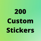 Customised Vinyl Bumper Stickers Great Advertising Any Shape Sticker Will Equal To 200 x 60mm Surface Area.