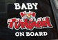 BabyTongan Car Sticker 320 x 230mm.