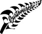 New Zealand fern customised no background window sticker