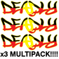 Deadly Multipack No Background Stickers Each Sticker 205 x 60mm