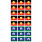 Sheet of 24 Aboriginal Flag and Torres Strait Vinyl Stickers each sticker is 33 x 22mm