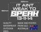 Aint Weak To Speak 13-11-14 White Decal Sticker 200 x 110mm or 330 x 180mm