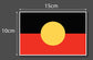 Aboriginal Flag Waterproof Vinyl Sticker 150 x 100mm