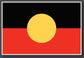 Aboriginal Flag Waterproof Vinyl Sticker 150 x 100mm