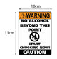 Man Cave Vinyl Sticker No Alcohol Beyond This Point 100 x 130mm