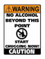 Man Cave Vinyl Sticker No Alcohol Beyond This Point 100 x 130mm