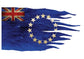 Cook Islands Flag Twin Pack 15 Stars Car Sticker 17 x 10cm or 30 x 17cm