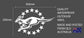 Cook Island Vinyl  White 15 Stars with Australian Kangaroo Inside Sticker 300 x 200mm