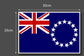 Cook Island Flag 15 Stars Vinyl Waterproof Car Sticker 15 x 10cm or 30 x 20cm