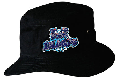 Cook Islands Blue Soft Cotton Bucket Hat