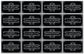 128 Black Vinyl Rectangle Pantry Labels Vintage Look