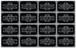 128 Black Vinyl Rectangle Pantry Labels Vintage Look