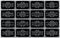 128 Black Vinyl Rectangle Pantry Labels Vintage Look