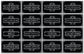 128 Black Vinyl Rectangle Pantry Labels Vintage Look