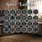 120 Black Vinyl Spice Labels Leaves