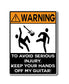 Man Cave Vinyl Sticker To Avoid Serious Injury 100 x 130mm