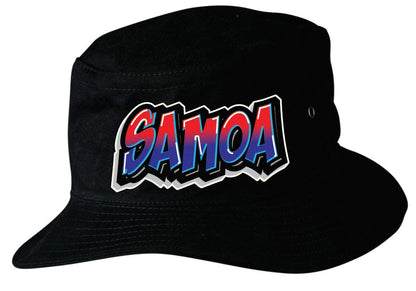 Samoa Cartoon Design Soft Cotton Bucket Hat