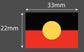 Sheet of 24 Aboriginal Flag and Torres Strait Vinyl Stickers each sticker is 33 x 22mm