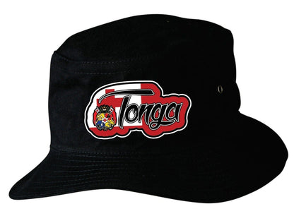 Tonga Flag Design Soft Cotton Bucket Hat