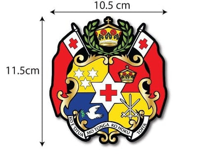 Tongan Coat Of Arms Black Outline Vinyl Car Sticker