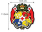 Tonga Four Pack Coat Of Arms Black Outline Car Sticker